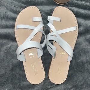 Seychelles white crisscross sandals